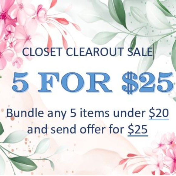 Closet Closeout Sale= 5 for $25 or 3 for $15 - Picture 1 of 1